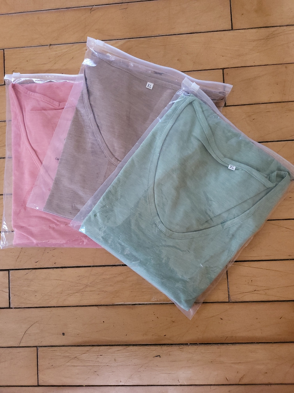 Women's Scoop Neck Long Sleeve Tops. Set Of 3. XL